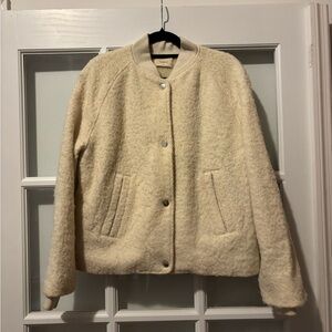 ba&sh Cream Teddy Jacket size 2 or M